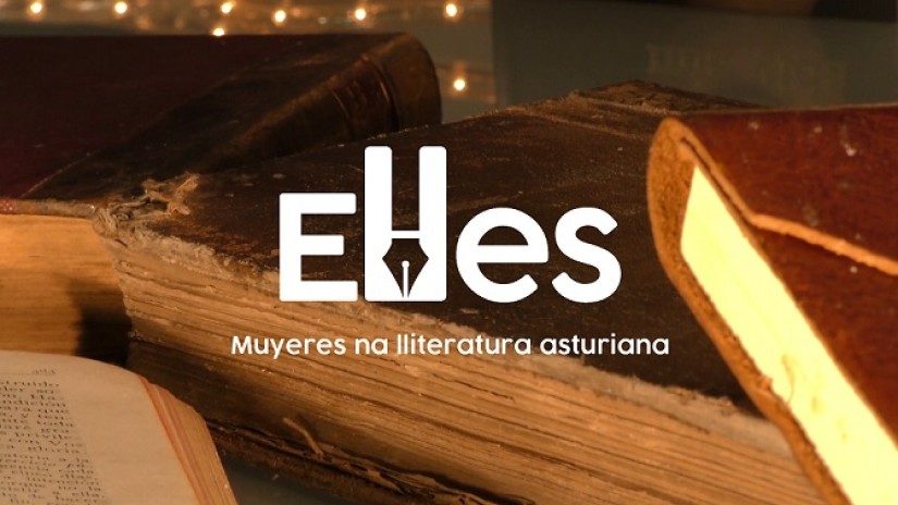 Cartelu de «Elles, muyeres na lliteratura asturiana»