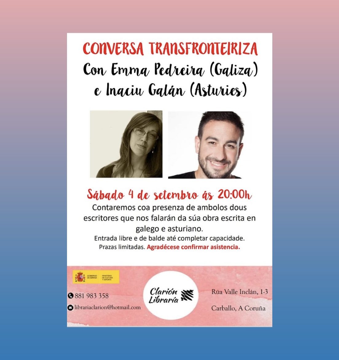 Actu na Llibrería Clarión de Carballo (Galiza)