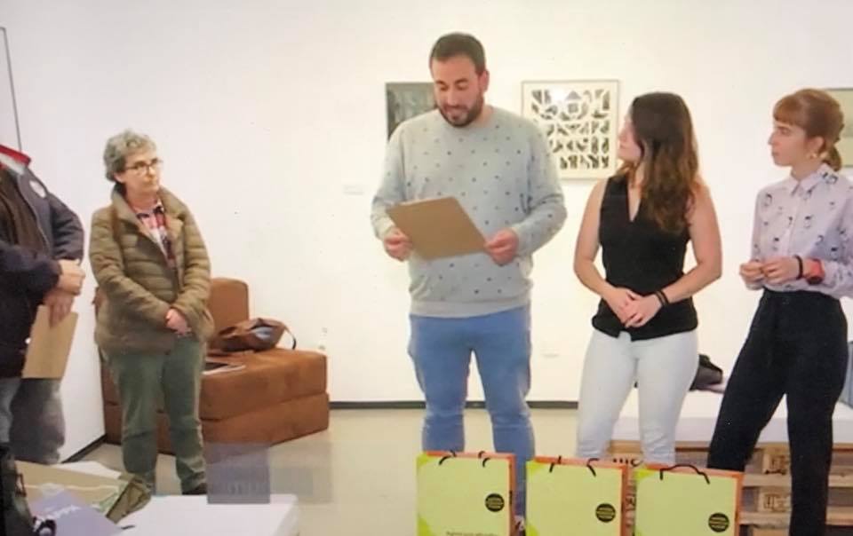 Inaciu Galán na entrega del concursu «Entaína a escribir» de 2018